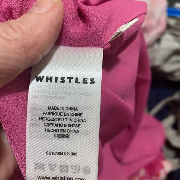 Whistles WATERCOLOUR ORGANZA DRESS size 2 - Picture 8 of 11